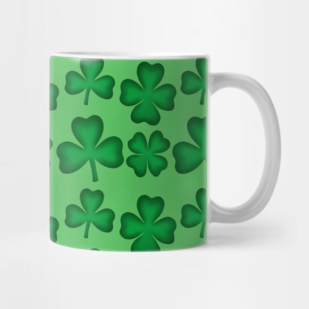 Green Clovers pattern by Purrfect